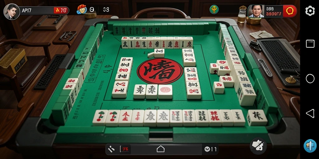 Screenshot gameplay API77 yang menampilkan suasana permainan Mahjong.
