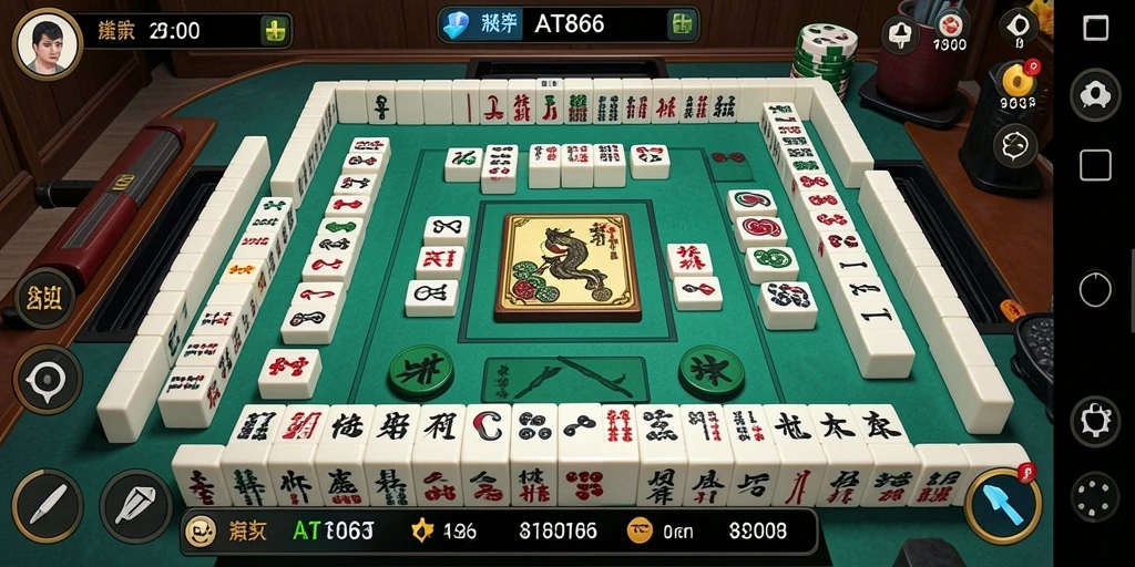 Screenshot gameplay AT866 yang menampilkan tantangan seru Mahjong.