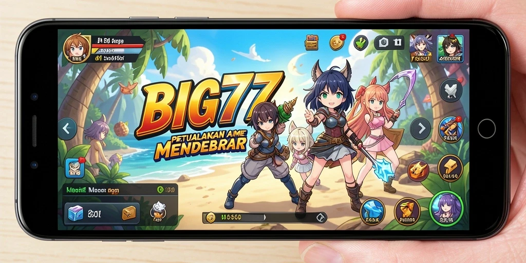 Tampilan utama gameplay BIG77 yang penuh warna dan menarik.