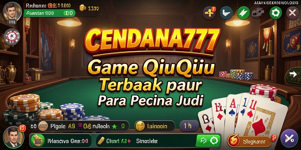 Screenshot CENDANA777 menampilkan gameplay seru dari QiuQiu.