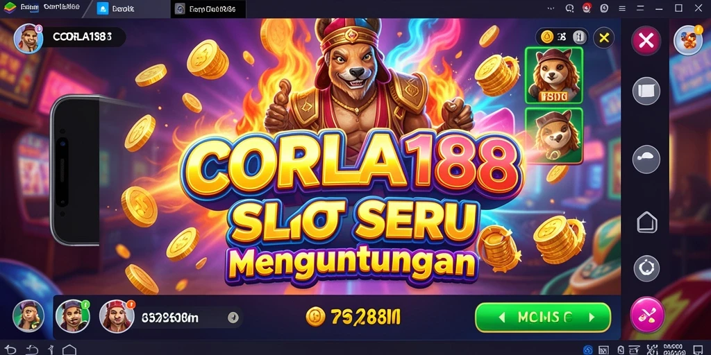 Tampilan menarik gameplay Slot CORLA188 yang penuh warna.