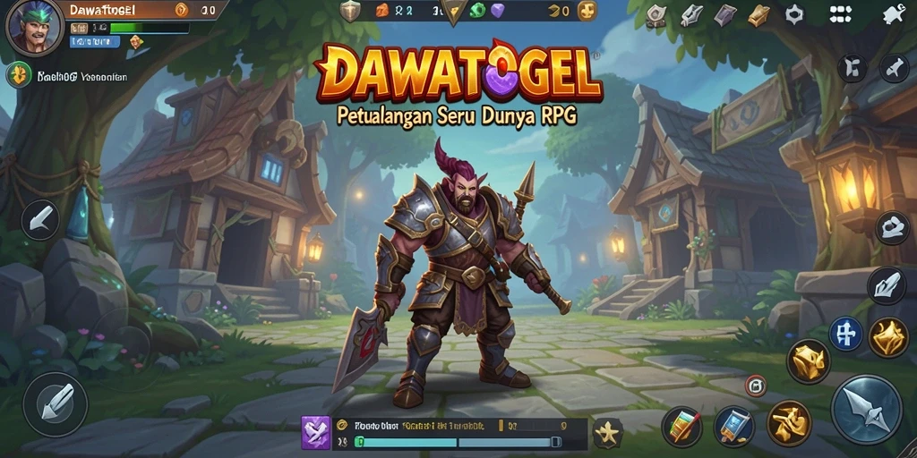 Tampilan gameplay DAWATOGEL yang penuh petualangan RPG.