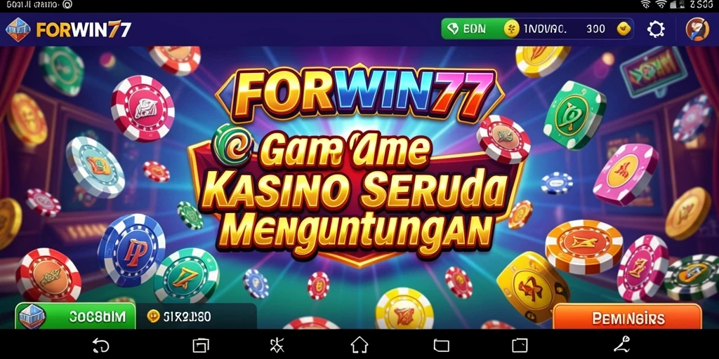 Tampilan gameplay seru dari FORWIN77 di aplikasi Kasino.