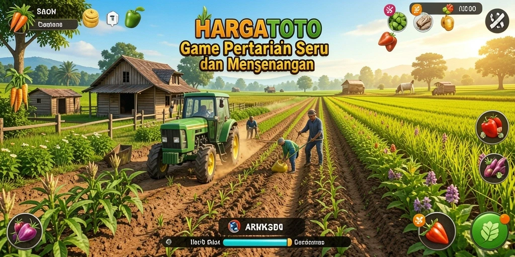 Tampilan gameplay HARGATOTO yang memukau dengan pertanian yang mengasyikkan.