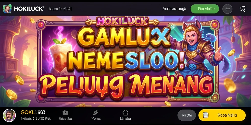 Screenshot gameplay HOKILUCK menampilkan simbol Slot yang penuh warna.
