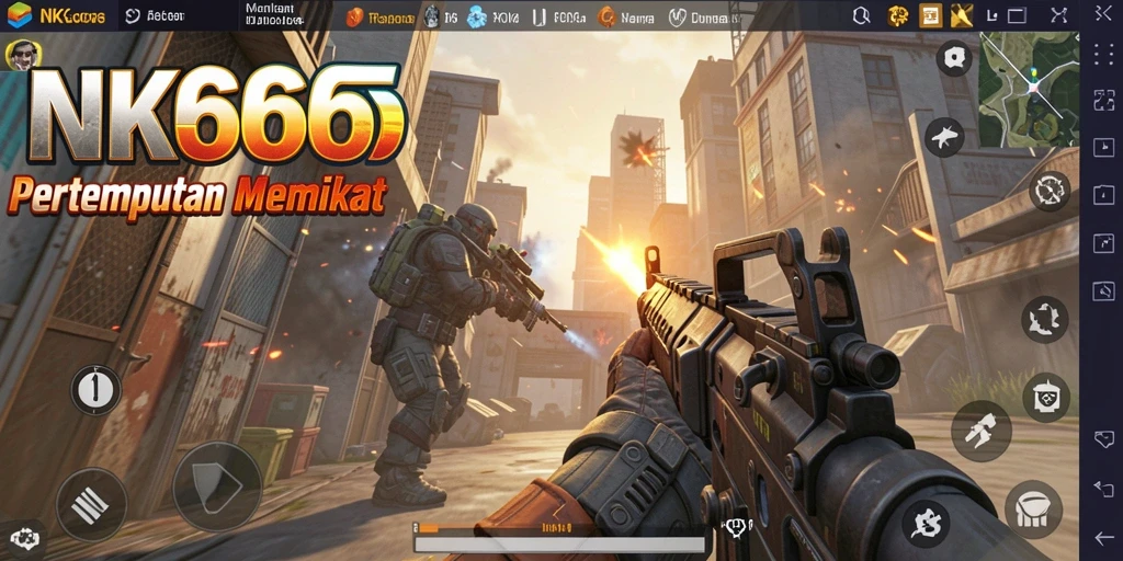Gameplay intens NK666 dengan aksi tembak-menembak yang mendebarkan.
