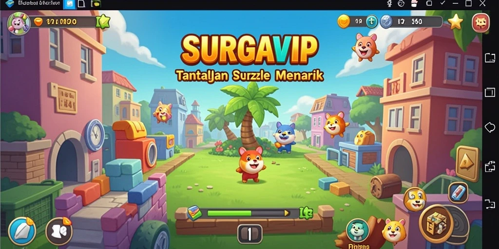 Tangkapan layar gameplay SURGAVIP dengan teka-teki yang menarik.