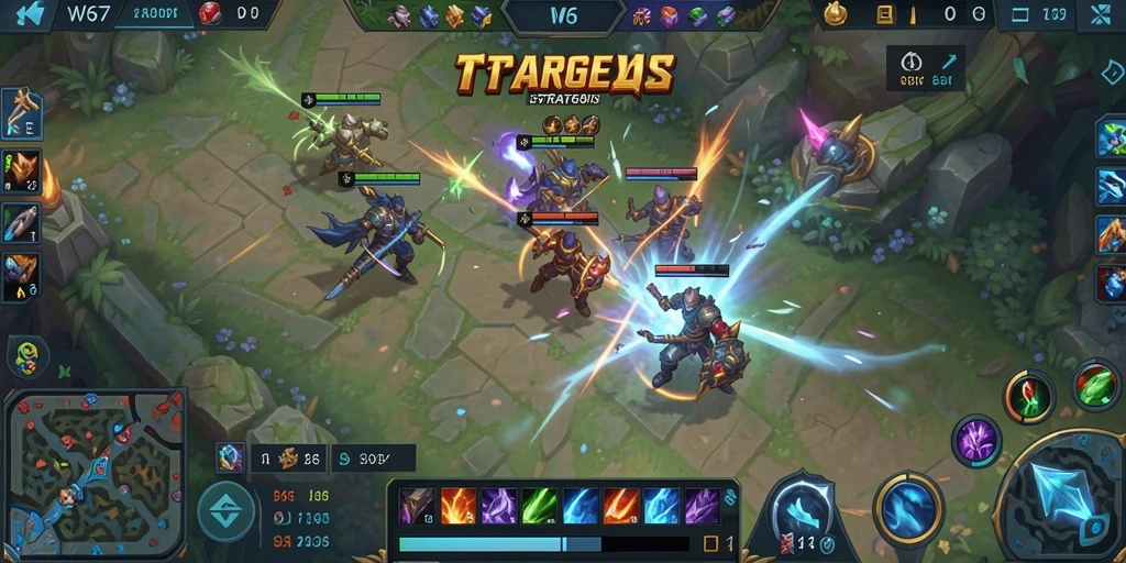 Tampilan gameplay seru di dunia pertarungan MOBA.